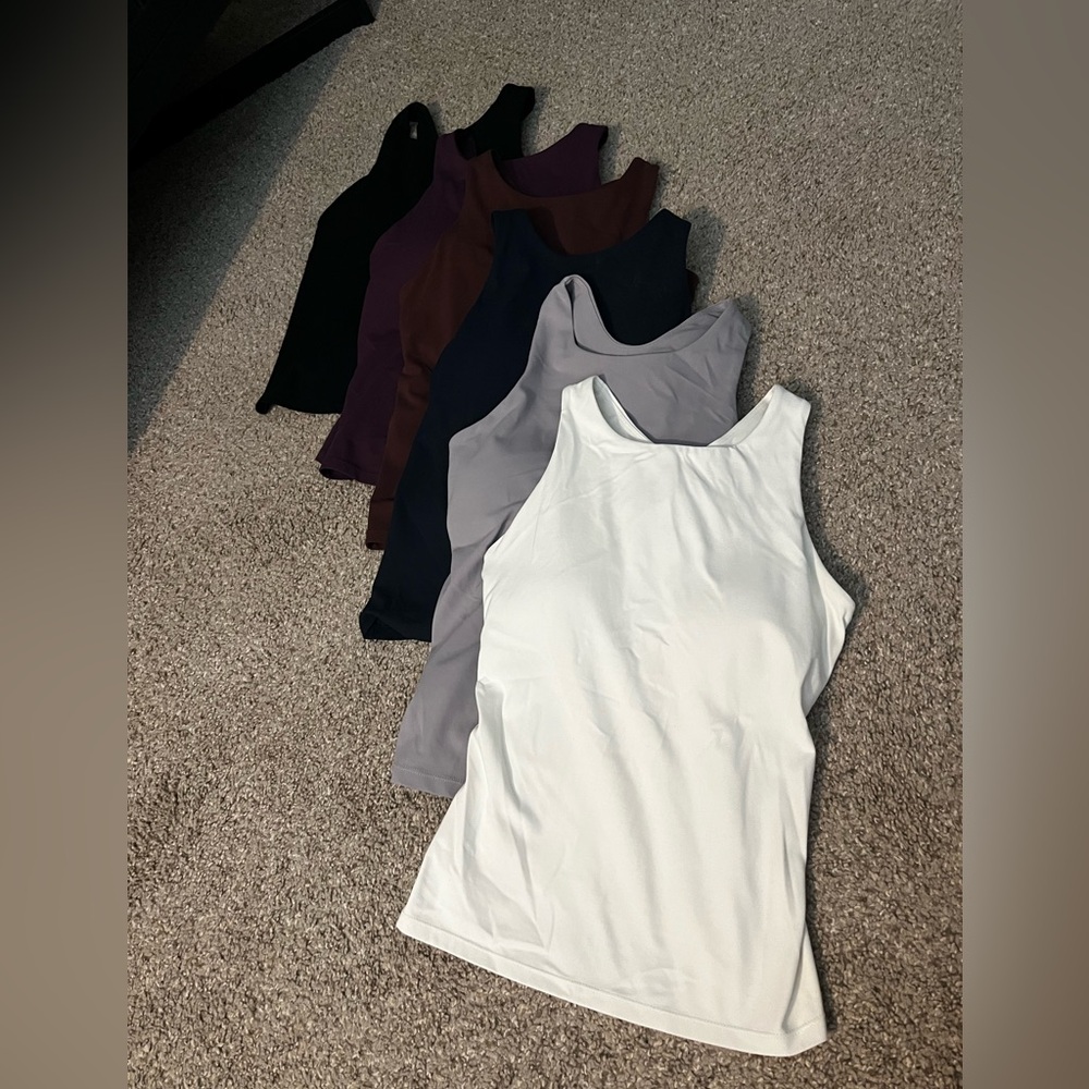 6 Pack built in bra workout tanks